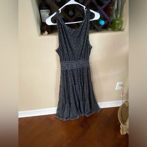 Sleeveless poka dot dress summer or winter